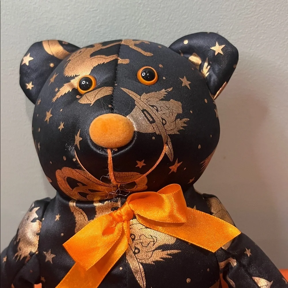 6/$25 Halloween Teddy Bear with Orange and Black Design